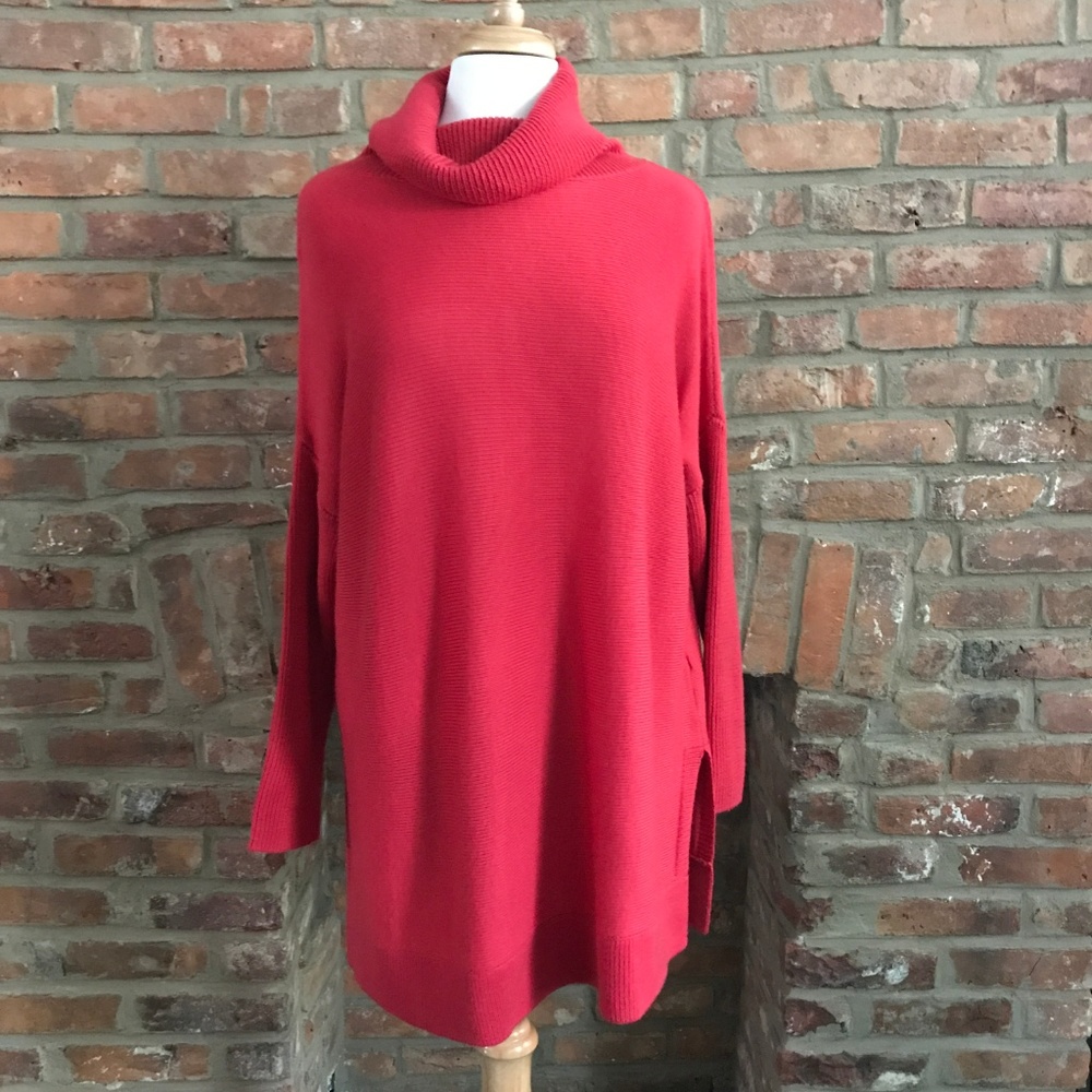 Boden red sweater dress